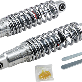 Premium Ride-Height Adjustable Shocks - Chrome - Heavy Duty - 12"