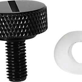 Seat Knob - Black - Slotted - 1/4-28