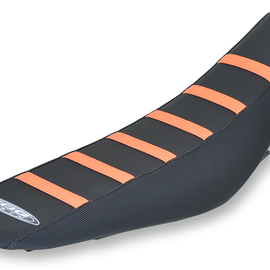 6-Ribbed Seat Cover - Orange/Black - SX/EX