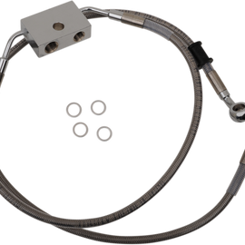 Brake Line - Front - +10" - Stainless Steel - XL