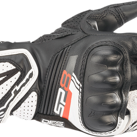 Stella SP-8 V3 Gloves - Black/White - Large