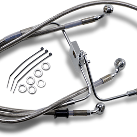 Brake Line - Front - +12" - Stainless Steel - XL