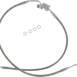 Rear Brake Line FLHT 05-07 Clear-Coated Stainless Steel