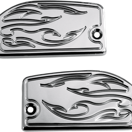 Master Cylinder Cover - Flame - Yamaha - Chrome