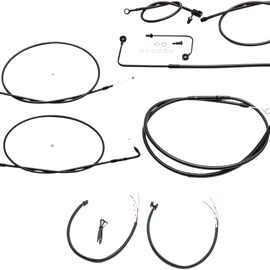 Cable Kit - 12" - 14" Ape Hanger Handlebars - Midnight