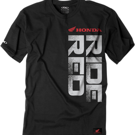 Honda Ride Red Vertical T-Shirt - Black - 2XL