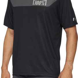 Airmatic Jersey - Short-Sleeve - Gray/Midnight Black - XL