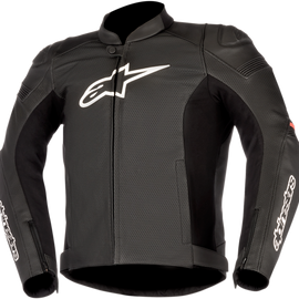SP-1 Airflow Leather Jacket - Black/Red - US 42 / EU 52