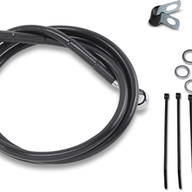 8" Brake Line - Front - Black Vinyl - 99-07 FXST