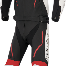 Atem v3 2-Piece Leather Suit - Black/White/Red - US 38 / EU 48