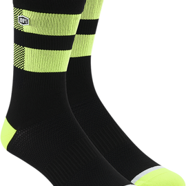 Flow Socks - Black/Fluorescent Yellow - Small/Medium