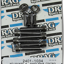 Bolt Kit M8 Hand Black/Chrome Knurled