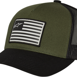 Flag Hat - Snapback - Military Green/Black - One Size