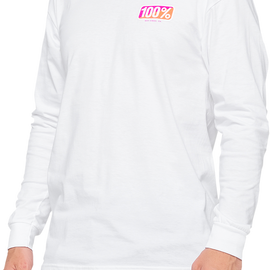 Retro Long-Sleeve T-Shirt - White - Small