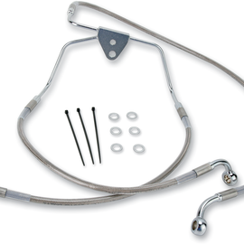2" Brake Line - Front - Stainless Steel - FLH 96-07