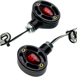 LED Turn Signals - Black with Red LEDs