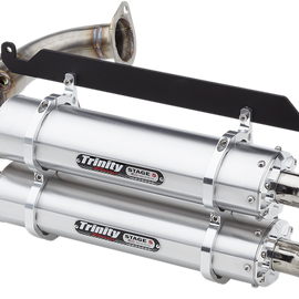 Dual Mufflers - Brushed Aluminum