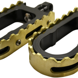 BMX Footpegs - Black/Brass