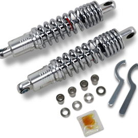 Premium Ride-Height Adjustable Shocks - Chrome - Heavy Duty - 12"