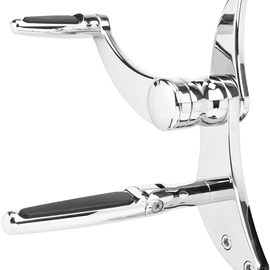 Forward Control - '14+ FLH - Chrome - Standard - Folding Rubber Inlay Pegs - Solid Lever