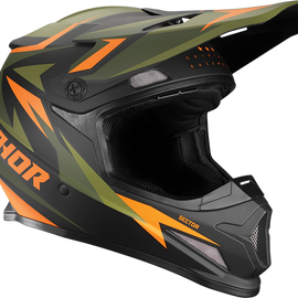 Sector Helmet - Warship - Green/Orange - Large