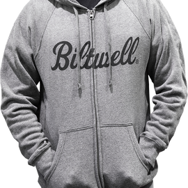 Script Zip-Up Raglan Hoodie - Gray - 2XL