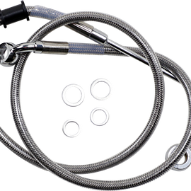 Brake Line - +4" - Stainless Steel - '15-'17 Softail