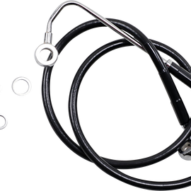 Brake Line - +6" - Black - '15-'17 Softail