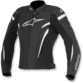 Stella GP Plus v2 Airflow Leather Jacket - Black/White - US 2 / EU 38