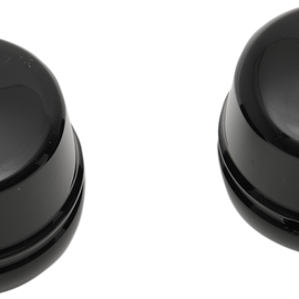 Axle Caps - Gloss Black - Front - 00-07 FLT