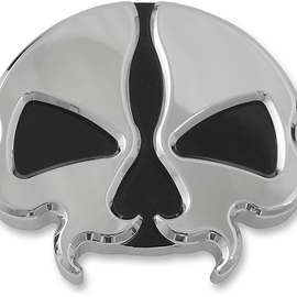 Vented Split Skull Gas Cap - Chrome