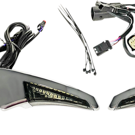 Sequential Tour Pak Seat Back Rest LED Lights - Chrome/Smoke - CVO