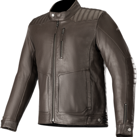 Crazy Eight Leather Jacket - Brown - 2XL