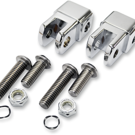 Male Footpeg Adapters - Chrome