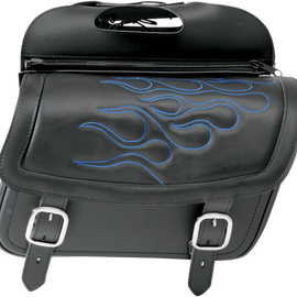 Flame Saddlebag - Blue - Medium