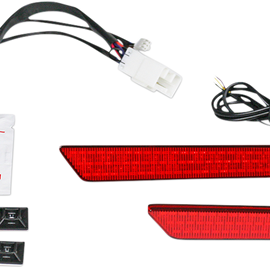 Luces LED Chapas de Alforjas Lente Rojo 97-13