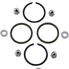 Exhaust Port Stainless/Chrome Gasket Kit - Big Twin/XL