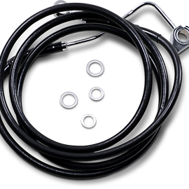 12" Brake Line - Front - Black Vinyl - 14-17FL ABS