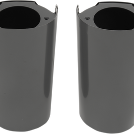 Fork Slider Covers - Black - Smooth - Stock Length - Replacement OEM Number 45600003/45800023