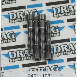 Bolt Kit M8 Transmission Cover Black/Chrome Smooth