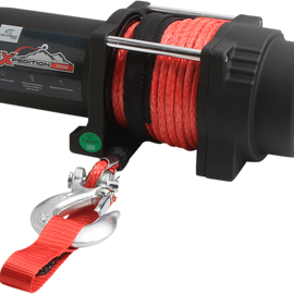 Winch - 3500 LB - Synthetic Rope - 4 Bolt