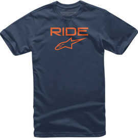 Ride 2.0 T-Shirt - Navy / Orange - Large