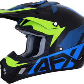 FX-17 Helmet - Aced - Blue/Lime - Small