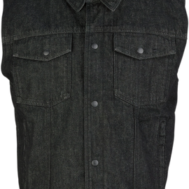 Denim Vest - Black - 3XL