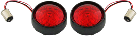 Bullet Turn Signal - 1157 - Gloss Black - Red Lens