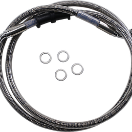 Brake Line - Front - +4" - Stainless Steel - XL