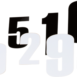 Race Number 3 - White - 6"