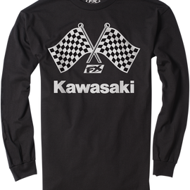 Kawasaki Finish Line Long-Sleeve T-Shirt - Black - 2XL