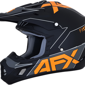 FX-17 Helmet - Aced - Matte Black/Orange - Large