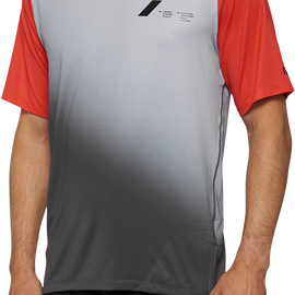 Celium Jersey - Short-Sleeve - Gray/Racer Red - Large